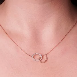 Diamantový náhrdelník prepojené kruhy - Emery