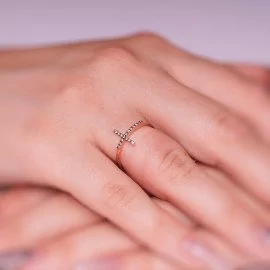 Diamantový prsteň v tvare krížika - Dakota