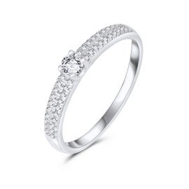 Zásnubný diamantový prsteň z bieleho zlata - Adelaide