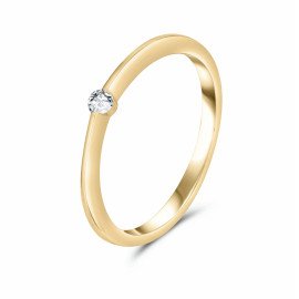 Zásnubný diamantový prsteň z 18k žltého zlata - Morgan