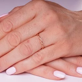 Diamantový prsteň v dizajne nekonečno - Tessa