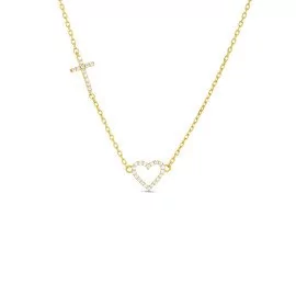 Náhrdelník so srdiečkom a krížikom