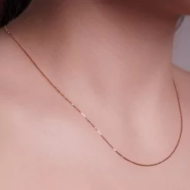 Retiazka kocka  z ružového zlata - Camila