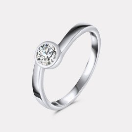 Zásnubný prsteň so zirkónom