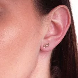 Napichovacie náušnice nekonečno so zirkónmi - Kaydence