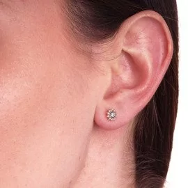 Napichovacie náušnice kvet so zirkónmi - Reina