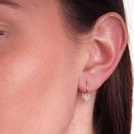 Náušnice srdiečka so zirkónmi - Saoirse