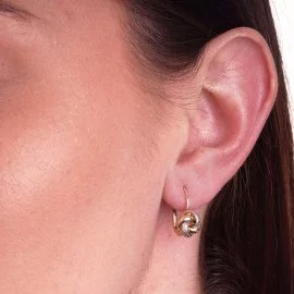 Náušnice uzol zo žltého zlata - Flora