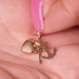 Elegantný prívesok srdce, kotva a krížik - Aubrie