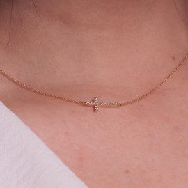 Náhrdelník zo žltého zlata krížík - Liliana