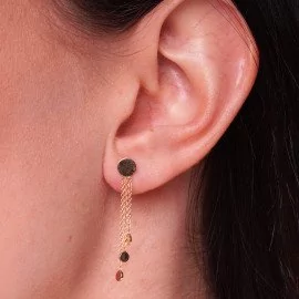 Dámske visiace náušnice zo žltého zlata