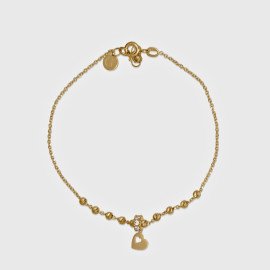 Jemný náramok so srdiečkom a zirkónmi - Alice