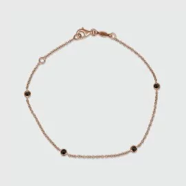 Jemný náramok s čiernym ónyxom 