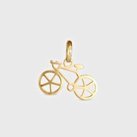 Prívesok bicykel zo žltého zlata