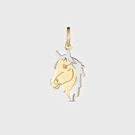 Prívesok kôň z kombinovaného zlata