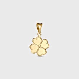 Prívesok štvorlístok zo žltého zlata
