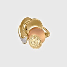 Prsteň z kombinovaného zlata moderný dizajn