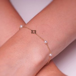 Náramok s perlami a hviezdami - Lucille