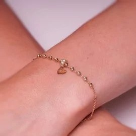 Jemný náramok so srdiečkom a zirkónmi - Alice