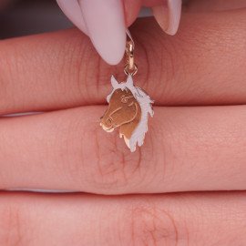 Prívesok kôň z kombinovaného zlata