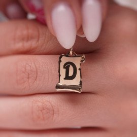 Prívesok platnička s písmenom D 