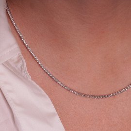 Náhrdelník z bieleho zlata so zirkónmi - Athena