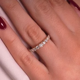 Diamantový prsteň zo žltého zlata - Monica