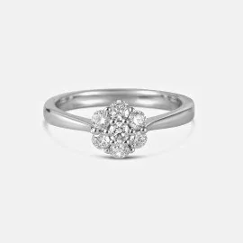 Diamantový prsteň z bieleho zlata - Halo