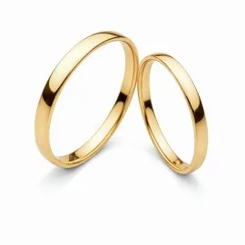 Svadobné obrúčky 2.5mm zo žltého zlata - Beata