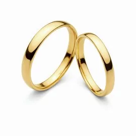 Svadobné obrúčky 3.5mm zo žltého zlata - Nathalie