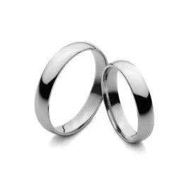 Svadobné obrúčky 3.5mm z bieleho zlata - Rebecka