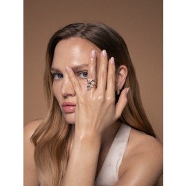 Diamantové náušnice zo žltého zlata