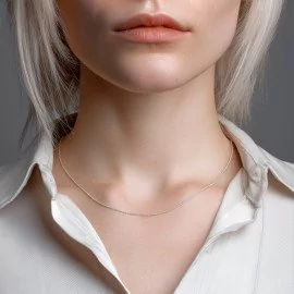 Retiazka pílka z bieleho zlata - Julia