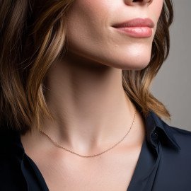 Retiazka pílka z ružového zlata - Clara