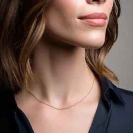 Retiazka pílka z ružového zlata - Clara