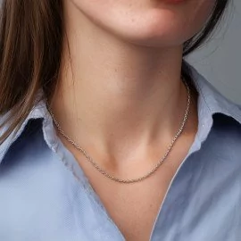 Retiazka rolo z bieleho zlata - Gabriella