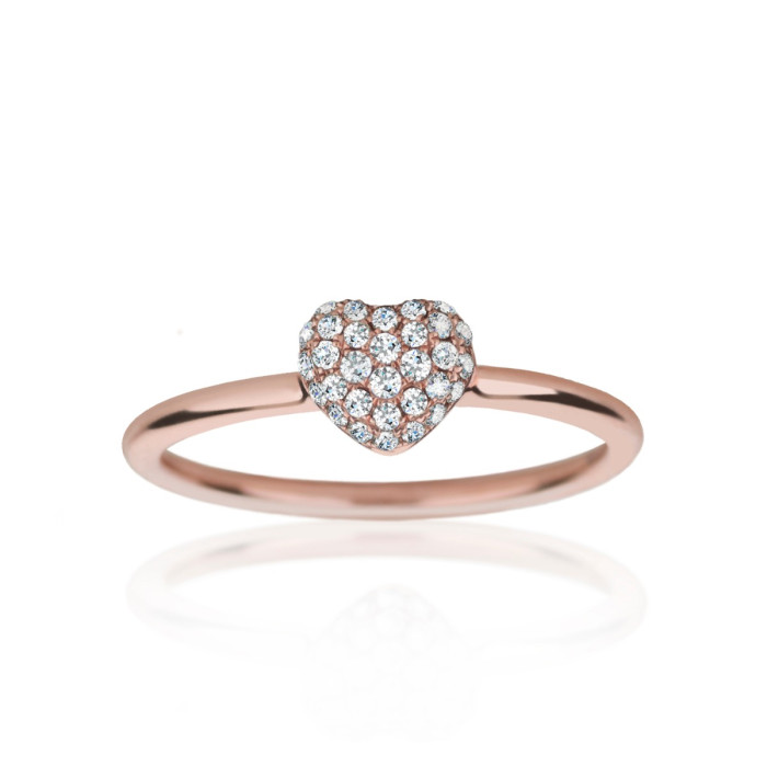 Briliantový prsteň z ružového zlata