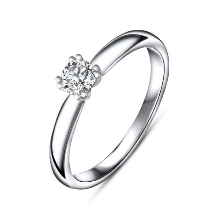Diamantový zásnubný prsteň z bieleho zlata - Celestia