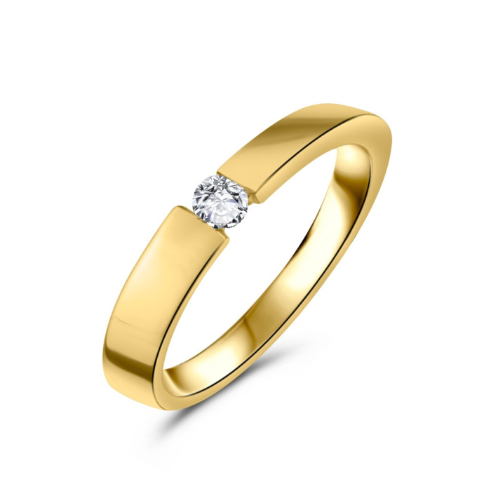 Diamantový prsteň zo žltého zlata - Danielle 