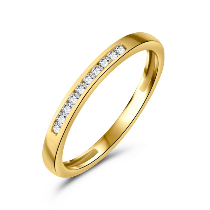 Diamantový prsteň zo žltého zlata - Dominique 